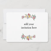 招待されました 招待状 (裏面)