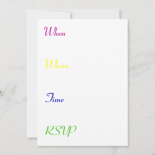 招待されました 招待状 (裏面)