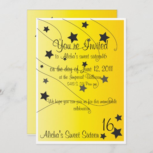 招待されました 招待状 (正面/裏面)