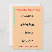 招待されました 招待状 (裏面)