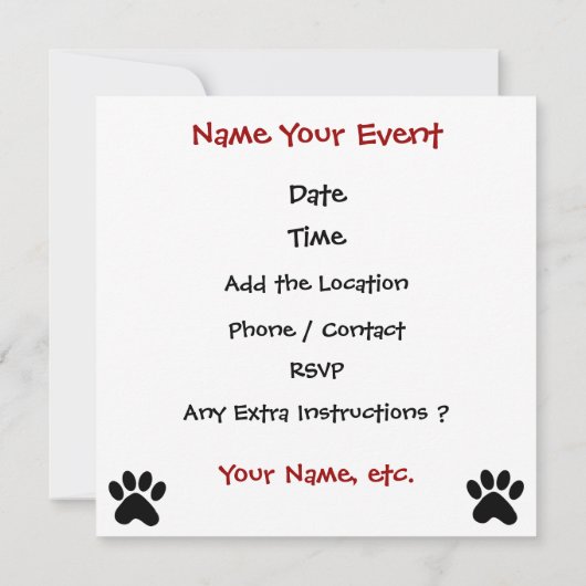 招待されました! SRFによる 招待状 (裏面)