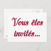 招待されます インビテーションポストカード (正面/裏面)