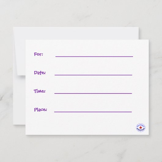 招待されます! 招待状 (裏面)