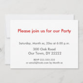 招待されます 招待状 (裏面)