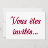 招待されます 招待状 (正面)