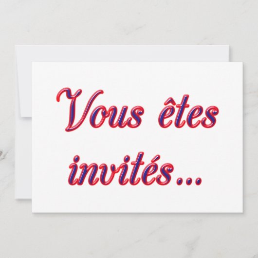 招待されます 招待状 (正面)