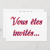 招待されます 招待状 (正面/裏面)