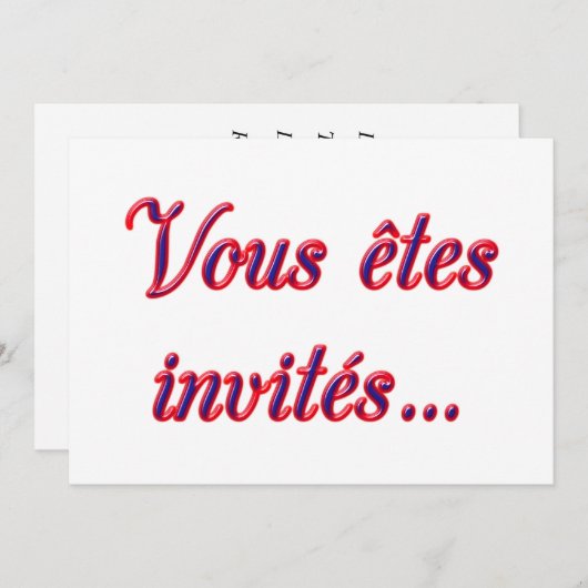 招待されます 招待状 (正面/裏面)