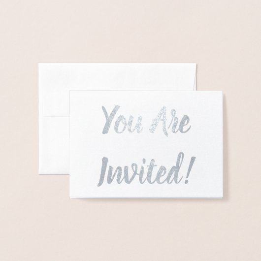 招待されます! 箔カード (封筒付き正面)