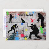 招待されるペイントボールの戦い 招待状 (正面/裏面)