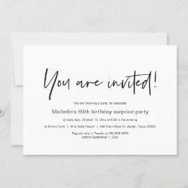 招待します サプライズ誕生日パーティー招待状 招待状