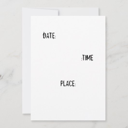 招待します... 招待状 (裏面)