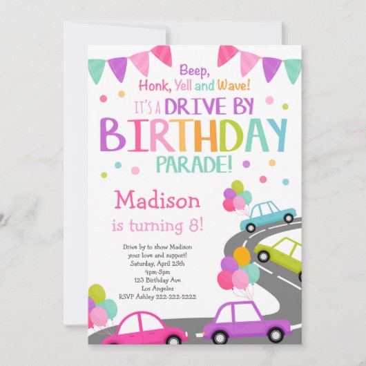 招待によるドライブ、検疫招待 招待状 (正面)