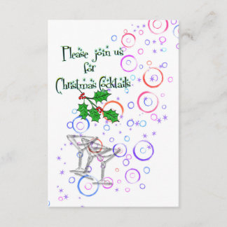 招待のクリスマスのカクテル 招待状