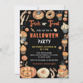 招待のトリックまたは不気味ハローウィンパーティ処理 招待状 (正面)