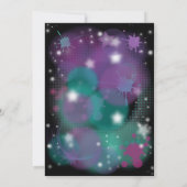 招待のネオンペンキの子供の誕生日のパーティーは光ろう 招待状 (裏面)