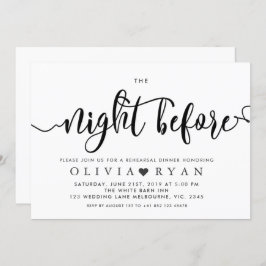 招待の前夜を暗くする 招待状