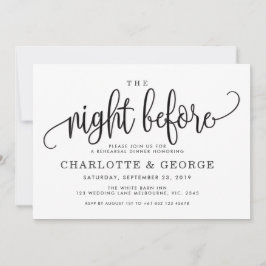招待の前夜を暗くする 招待状
