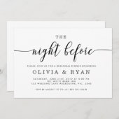 招待の前夜を暗くする 招待状 (正面/裏面)