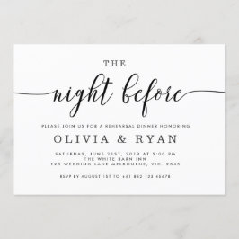 招待の前夜を暗くする 招待状