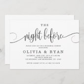 招待の前夜を暗くする 招待状 (正面/裏面)
