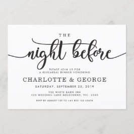 招待の前夜を暗くする 招待状
