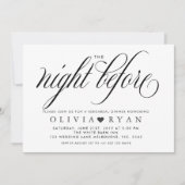 招待の前夜を暗くする 招待状 (正面)
