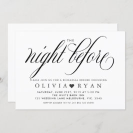招待の前夜を暗くする 招待状