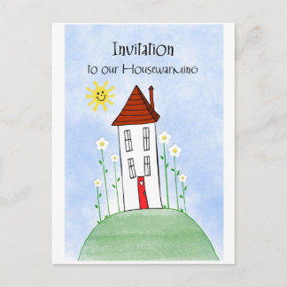 招待の引っ越し祝いパーティー インビテーションポストカード