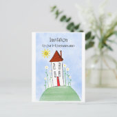 招待の引っ越し祝いパーティー インビテーションポストカード (スタンド正面)
