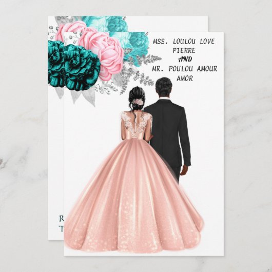 招待の日付の保存 招待状 (正面/裏面)