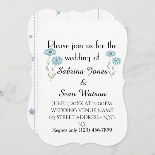 招待の植物相を結婚して運命の運命を個人化して下さい 招待状 (正面/裏面)