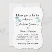 招待の植物相を結婚して運命の運命を個人化して下さい 招待状 (正面)