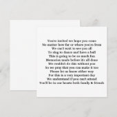 招待の詩 招待状 (正面/裏面)