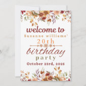 招待の誕生日パーティーカードへようこそ 招待状 (正面)