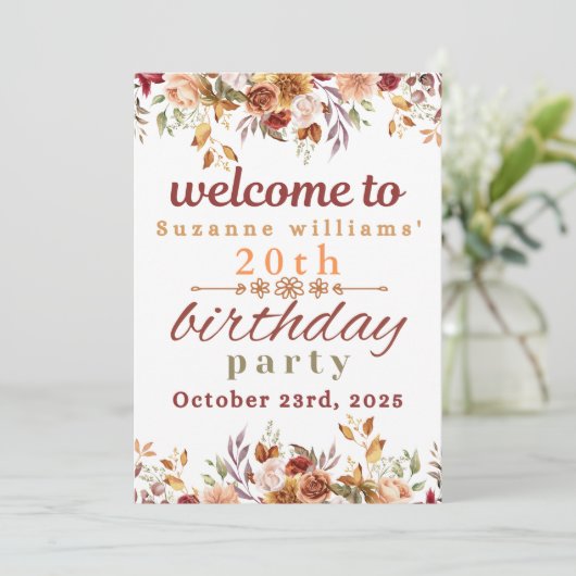 招待の誕生日パーティーカードへようこそ 招待状 (スタンド正面)