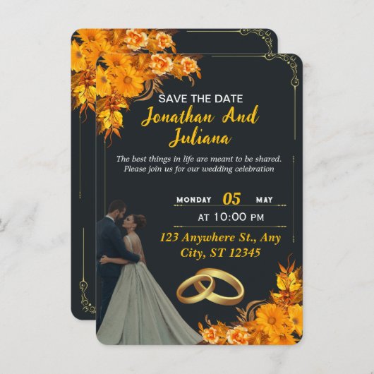 招待の説明 招待状 (正面/裏面)