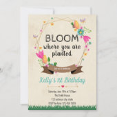 招待を受ける開花 招待状 (正面)