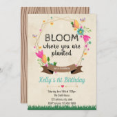 招待を受ける開花 招待状 (正面/裏面)