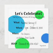 招待を祝おう 招待状 (正面/裏面)