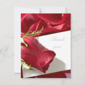 招待を結婚しているRSVPの赤いバラ 出欠カード (裏面)