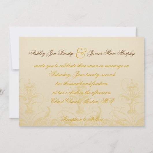 招待を結婚するエレガントな孔雀のモノグラムのヴィンテージ 招待状 (裏面)