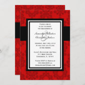 招待を結婚する婚約パーティのエレガントなヴィンテージ 招待状 (正面/裏面)