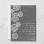 招待を結婚する黒板によってインスパイア麻ひもの地球 招待状 (正面)