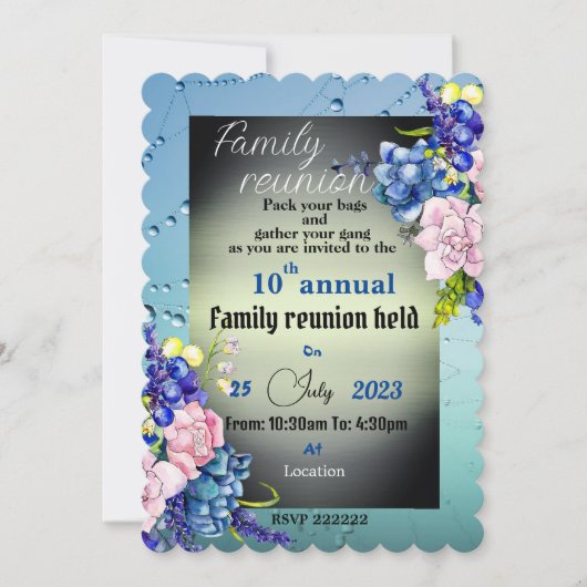 招待を集める 招待状 (正面)