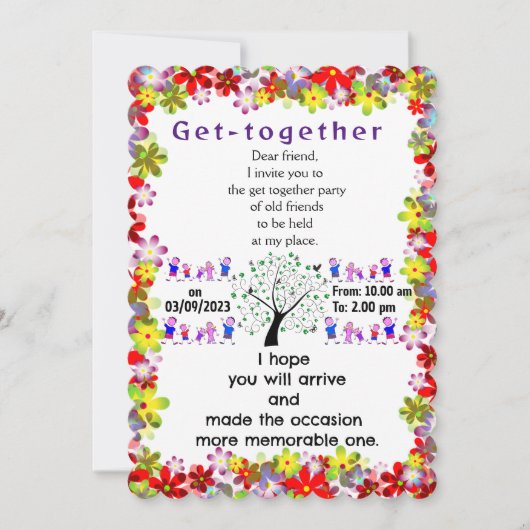 招待を集める 招待状 (正面)