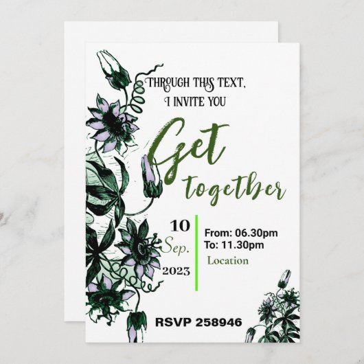 招待を集める 招待状 (正面/裏面)