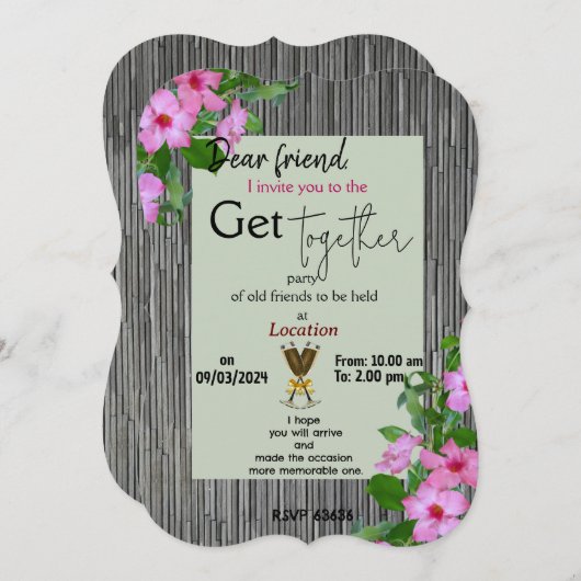 招待を集める 招待状 (正面/裏面)