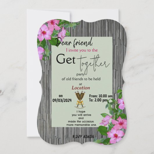 招待を集める 招待状 (正面)