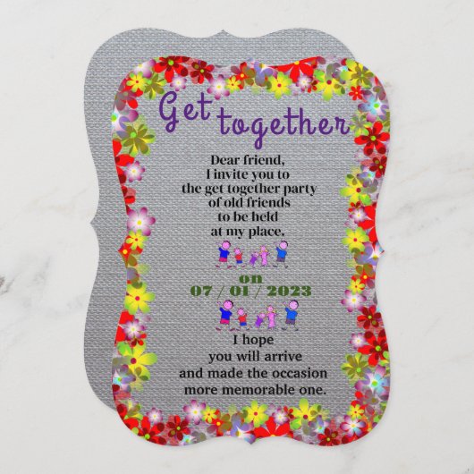 招待を集める 招待状 (正面/裏面)